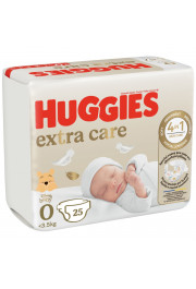 HUGGIES Extra care 0, līdz 3.5kg, 25 gab. autiņbiksītes